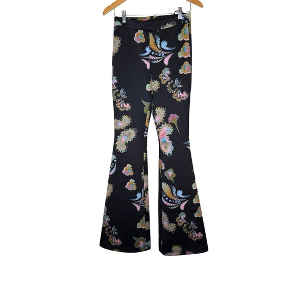 Cynthia Rowley Paisley “The Bonded”Flare Pant sz 4 - Picture 1 of 11